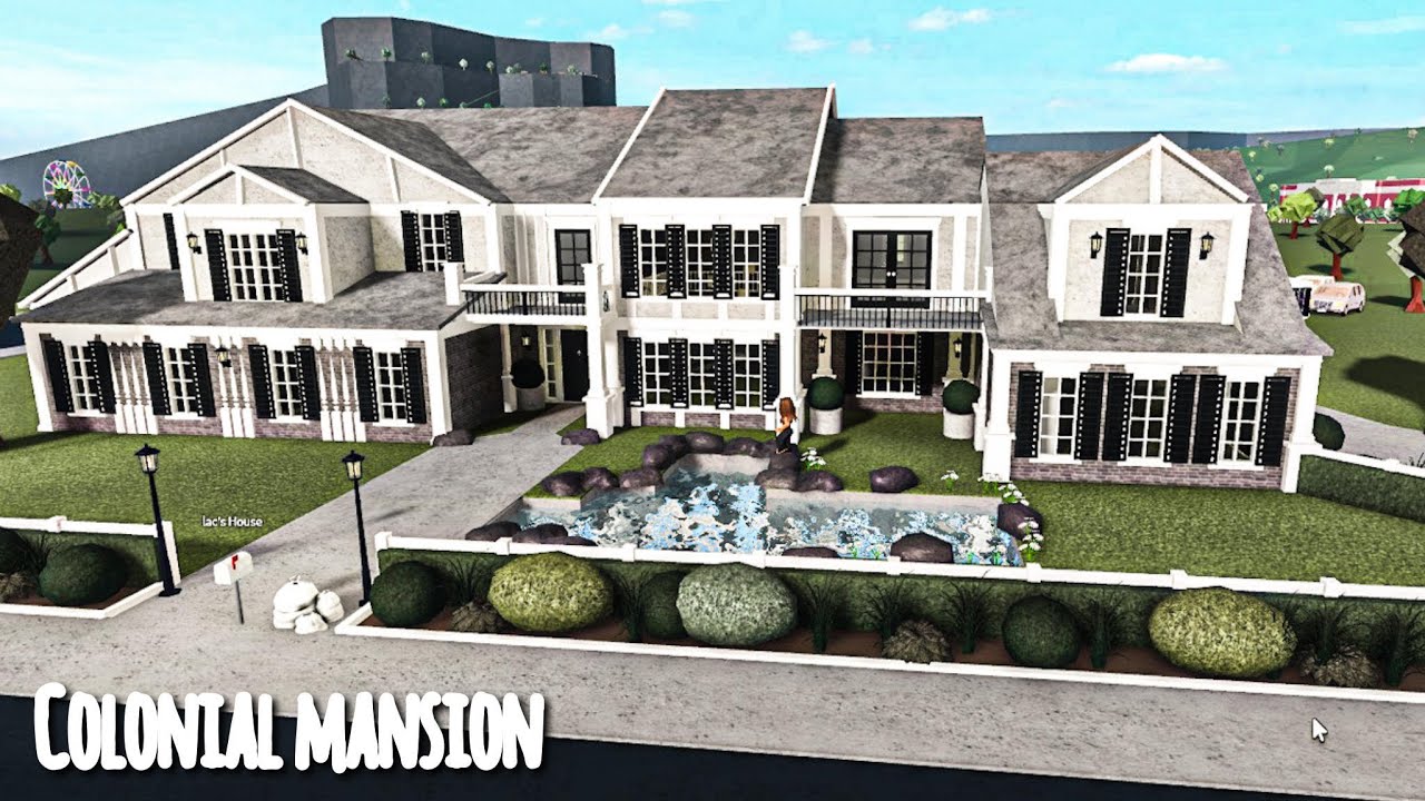 Colonial Mansion Bloxburg Speedbuild - YouTube