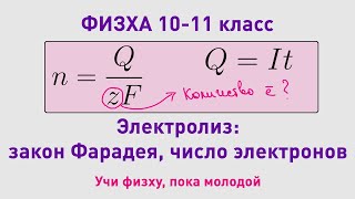 ФИЗХА 10-11 класс | Электролиз, закон Фарадея | Олимпиадные задачи по химии