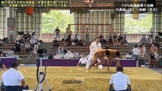 【関大相撲】第47回西日本学生相撲個人体重別選手権：115キロ未満級で森田が3位、山中主将が5位で全国学生個人体重別選手権へ2選手が関大から出場決定！