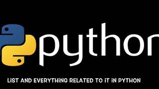 7 - List and its related operations in Python - Python for beginners