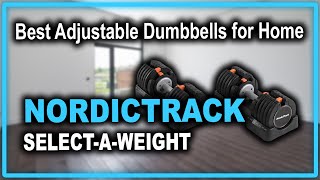 NordicTrack 55 lb Select-a-Weight Dumbbell Pair - Best Adjustable Dumbbells for Home