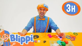 Blippi Plays with Clay - Learn about Shapes | Blippi - Kids Playground | Educational Videos for Kids
