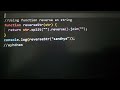 How to reverse a string using function 
