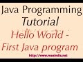 Hello World - First Java program