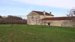 8845 - Gensac, Dordogne.  Manor house \u0026 land for sale perfect for re-wilding / organic farming