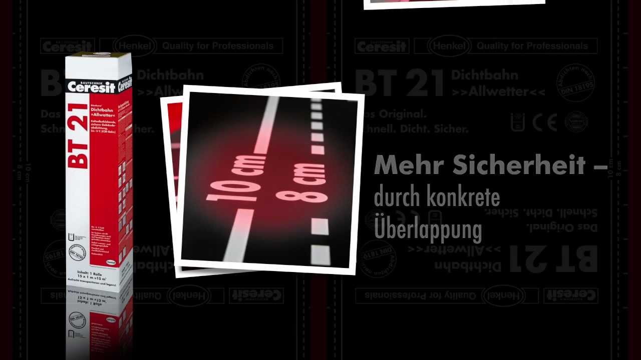 Ceresit BT 21 - Die Innovative Allwetter-Dichtbahn - YouTube