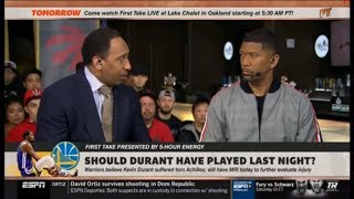 Stephen A. Smith reacts to Kevin Durant's Injury | Warriors say KD suffers a torn Achilles