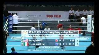 Bantam (56kg) R16- Diaz Joseph (USA) VS Valdez Oscar (MEX) -2011 AIBA World Champs