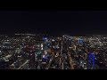 helicopter view los angeles at night