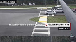 Traffic cameras captured a driver going backwards on a Florida roadway