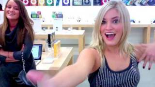 CRAZY DANCING CHICK!!!!!!!! (in the apple store) | iJustine