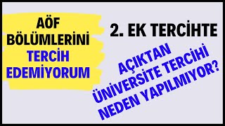 Açıktan Üniversite Tercihi Neden Yapamıyorum? (Aöf Tercihi Neden Yapamıyorum?)