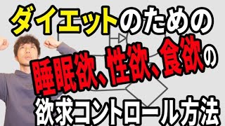 【食欲、性欲、睡眠欲】ダイエットして綺麗に脂肪を落として痩せたい人のための、３大欲求コントロール方法