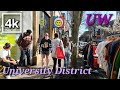 4k Walking Tour in the University District of Seattle, WA! Most popular UW walking streets!