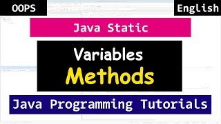 Static Keyword, Methods, Variables | Java OOPS Video Tutorials for Beginners