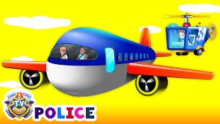 ChuChu TV Police Rain and a plane - Airplane Chase Episode - Fun Stories for Children