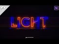 Neon Text Animation |  After Effects Tutorial | No Plugins | GSP Creations