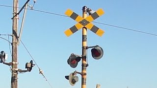 【踏切】銚子電鉄　遮断かんの長さが修正された踏切 (Railroad crossing in Japan)