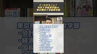 どっちがすごい？中央大学経済学部vs東京理科大学経営学部