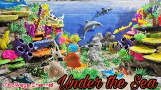 UNDER THE SEA | How to make a beautiful under water SCENERY using recycled materials. #diy #art