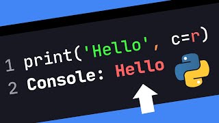 NEXT LEVEL DEBUGGING IN PYTHON WITH COLORED TEXT! (TUTORIAL)