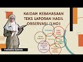 Kaidah Kebahasaan Teks LHO (Laporan Hasil Observasi)