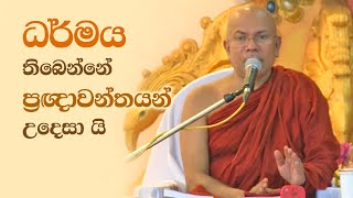 ධර්මය තිබෙන්නේ ප්‍රඥාවන්තයන් උදෙසා යි