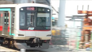 [6扉車廃止へ]東急5000系5114F東武ｽｶｲﾂﾘｰﾗｲﾝ急行 竹ノ塚駅通過(警笛あり)