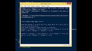 Simple Card Game in Python