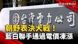 朝野表決大戰！藍白聯手通過電價凍漲｜#寰宇新聞@globalnewstw