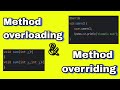 method overloading and method overriding in java | polymorphism in java