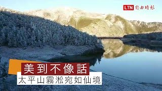 藍寶石旁鑲碎鑽 太平山翠峰湖霧淞美翻天（太平山莊提供）