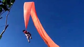 Little Girl Sent Flying in the Sky by Giant Kite in Taiwan