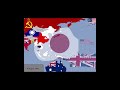 World War II in the Pacific with Flags