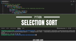 Selection Sort in Python | ASMR | No-Talking | CS-Guide | #asmrcoding |#python | #algorithm