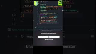 Create a Unique Username Generator in JS #project #interview