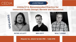 CEDIA/CTA Recommended Practice for Immersive Audio Design