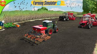 Every Small Tractor Enter and Destroy Sugarcane Field | Farming Simulator 23