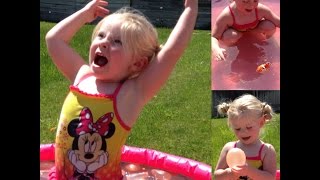 SPLASH! Water balloons in our kiddie pool (Kaos 500 water balloons review)