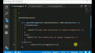 IONIC4 Speech Recognition