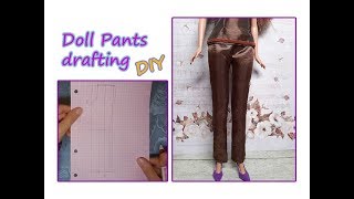 Doll pants drafting tutorial - Tutorial cartamodello pantaloni per bambola