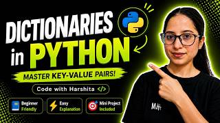 Python Dictionaries Tutorial for Beginners 🚀 | Easy Explanation + Mini Project