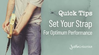 Quick Guitar Tips #7 - Set Your Strap For Optimum Performance - Guitar Lesson [QT-007]