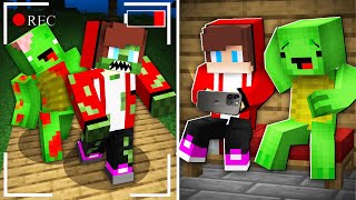 JJ and Mikey GOT Their Zombie Versions on a Hidden Camera! - Maizen Minecraft