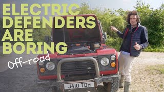 EV OFF-ROADING in a one of a kind DEFENDER. Does it require any skill? Electric Defender KIT Test!