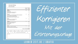 Effizienter korrigieren mit der Erörterungs- Vorlage