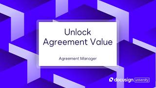Docusign Agreement Manager Unlock Agreement Value