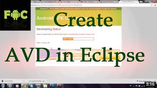 How To create Android Virtual Emulator in Eclipse