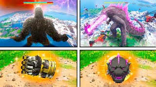 TODOS los NUEVOS BOSSES de la NUEVA ACTUALIZACIÓN de FORTNITE 33.20 (GODZILLA y KONG  BOSS) 😱💥