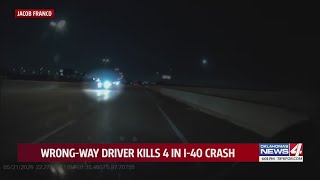 Wrong-way driver kills 4 in I-40 crash